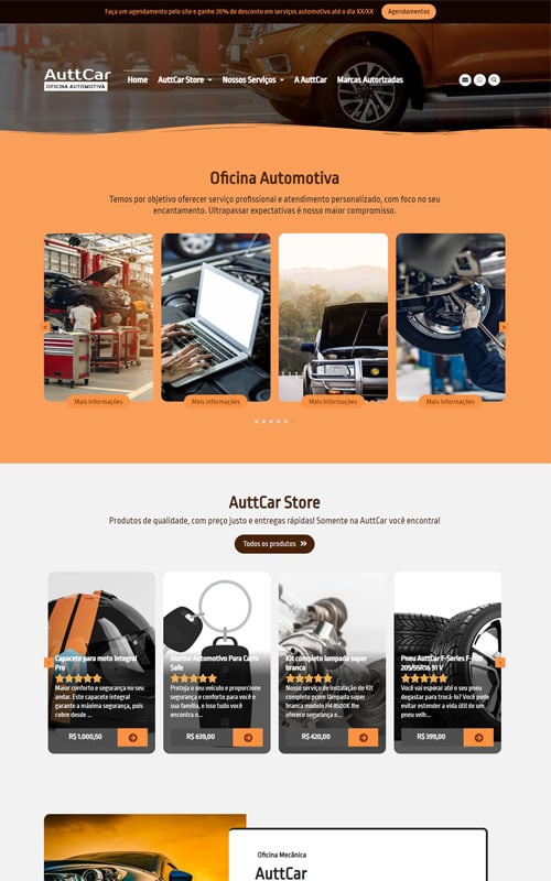 AuttCar - Site para oficinas mecânicas automotivas, mecânicos autônomos e loja de autopeças