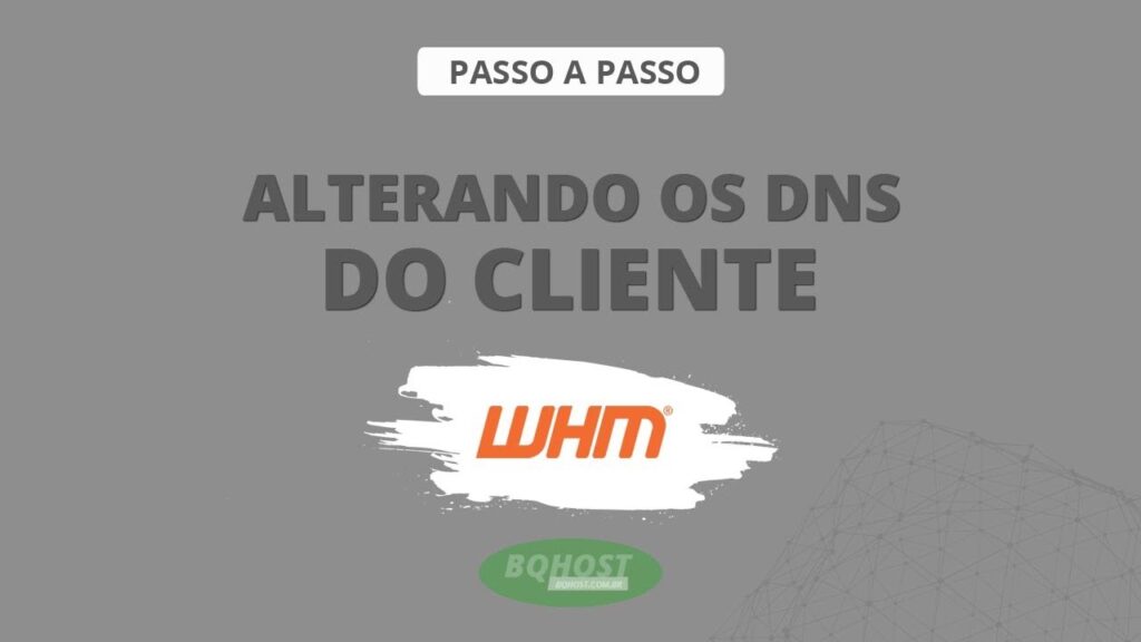 Como alterar os DNS do cliente após abertura do plano no WHM