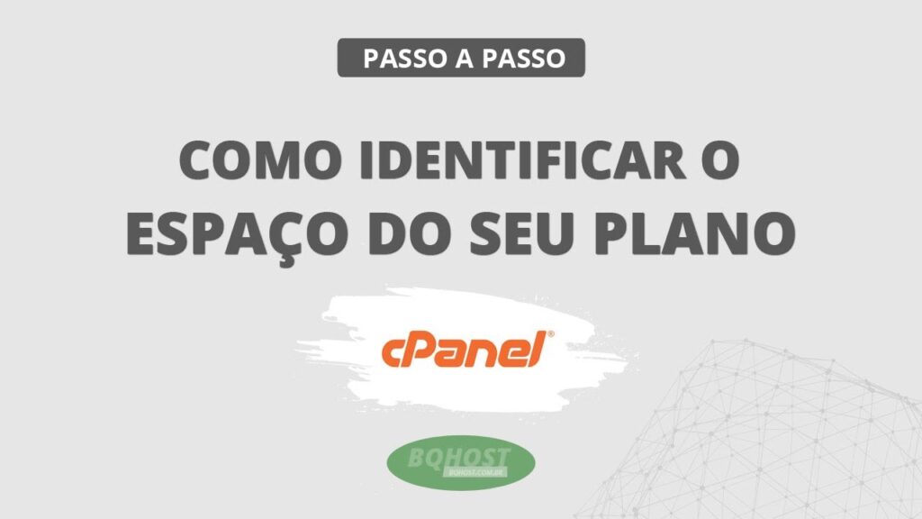 Como identificar o espaço do seu plano de hospedagem