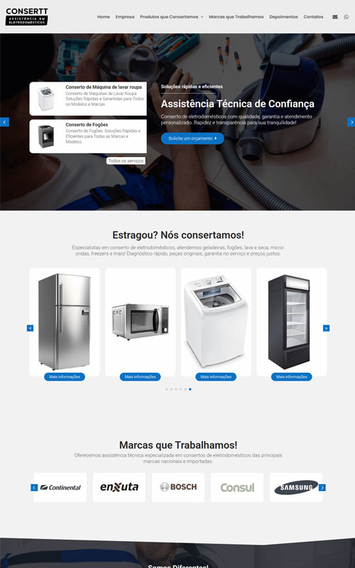 Consertt - Site para assistência em eletrodomésticos