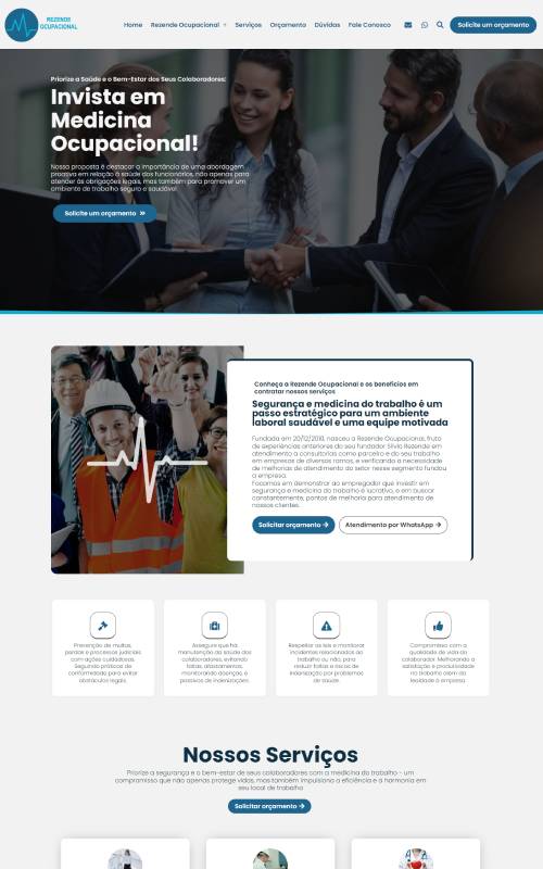 Criação de landing page - Rezende ocupacional