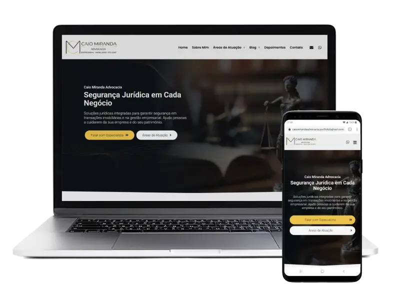 Construção de site para Caio Miranda Advocacia