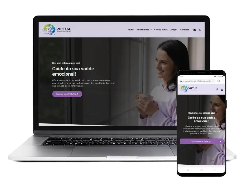 Construção de site para Clínica Virtua