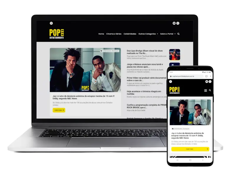 Construção de site para Pop Hub