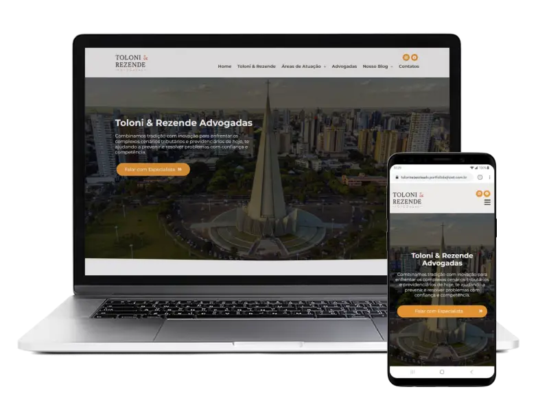 Construção de site para Toloni & Rezende Advogadas