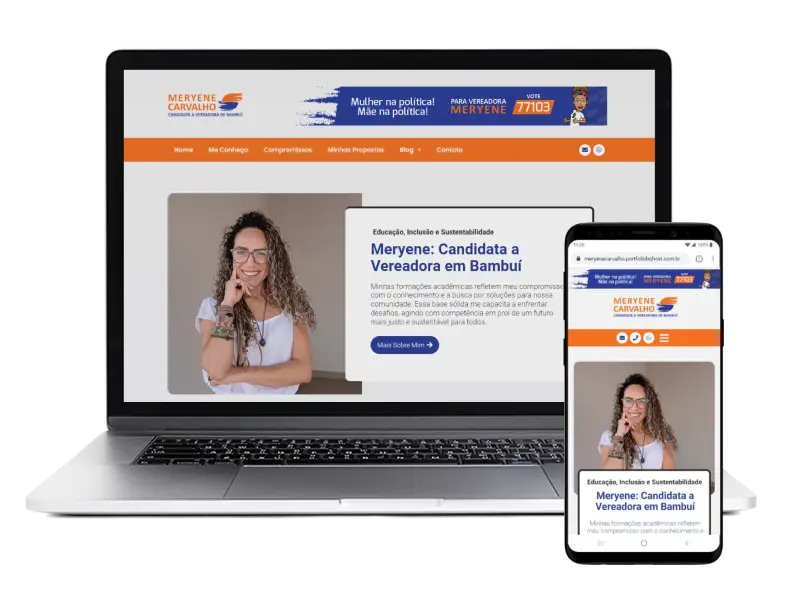 Construção de site para candidata Meryene