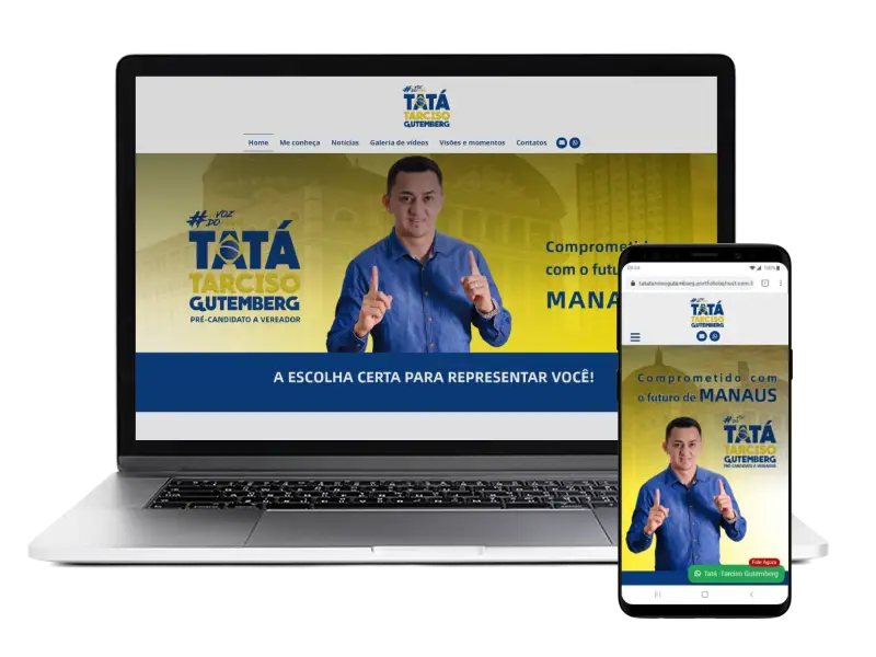 Construção de site para candidato Tatá