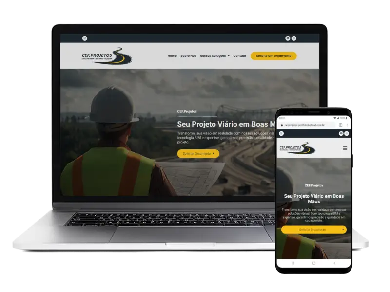 Construção de site para empresa CEF.Projetos