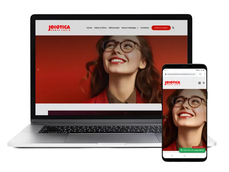 Construção de site para empresa Joiótica Santa Luzia