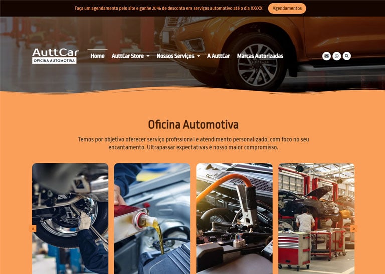 Criação de sites para oficina de carro