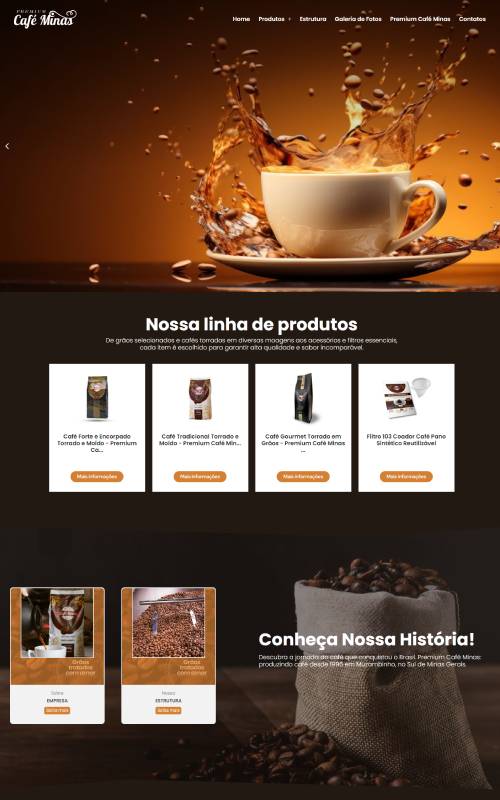 Criação de sites profissionais - Premium Café Minas