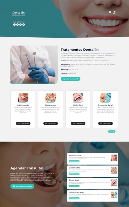 Dentallin - Site para clínicas odontológicas, dentistas e consultórios de odontologia