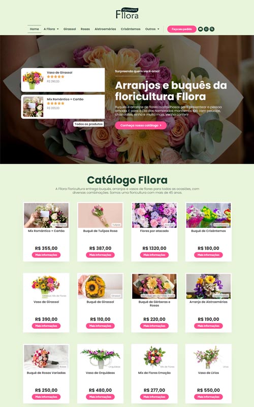 Fllora- Site para floricultura, empresas de flor e produtores de flores