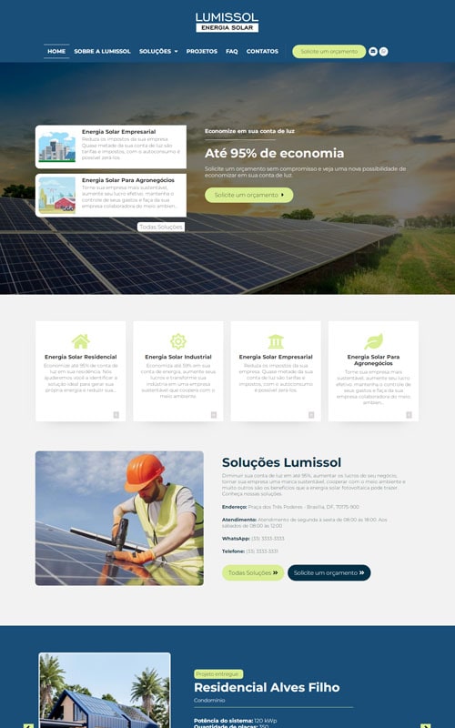 Lumissol - Site para empresas de Energia Solar Fotovoltaica