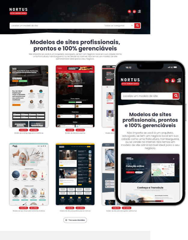 Nortus - Site para agências, freelances, gestores de tráfego e eugências que desejam vender modelos de sites gerenciáveis