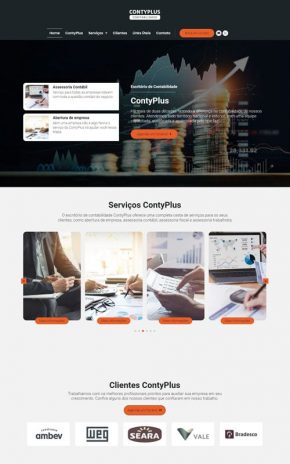 ContyPlus - Modelo de site para escritórios de contabilidade, contadores e empresas contábeis