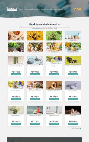 Farmacin - Site com Catálogo para farmácias de manipulação e drogarias