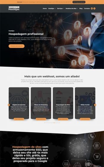 HostAjax - Site para empresas de hospedagem de sites e agências de marketing digital