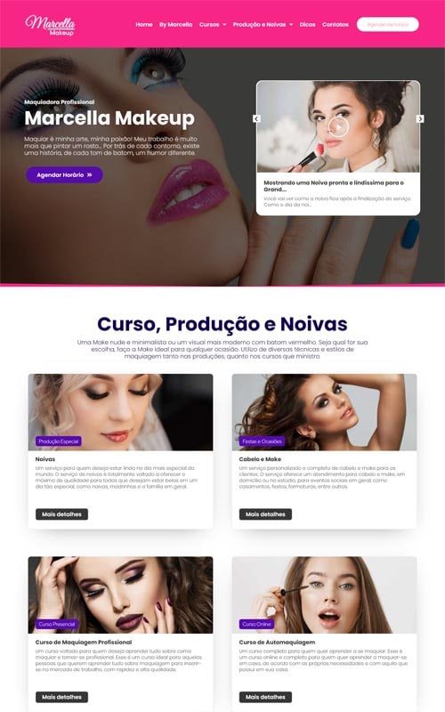 Marcella - Site para maquiador, estúdios de maquiagem e makeup