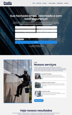 Prediic- Site para empresa de limpeza de prédios e fachadas