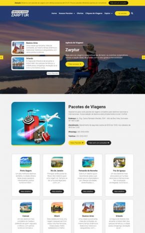 Zarptur - Site para agências de viagens e empresas de turismo